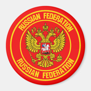 Russia Round Emblem Magnet