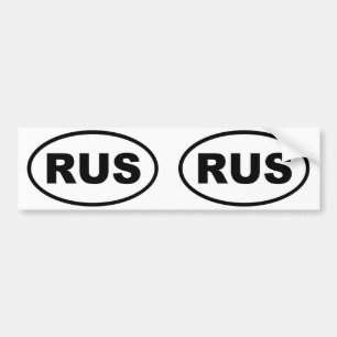 Russia RUS European oval Bumper Sticker