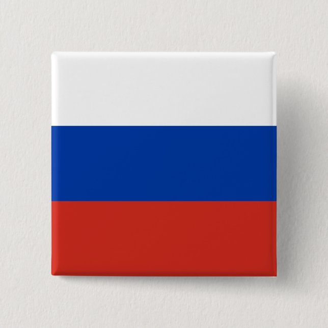 Russia (Russian) Flag 15 Cm Square Badge (Front)