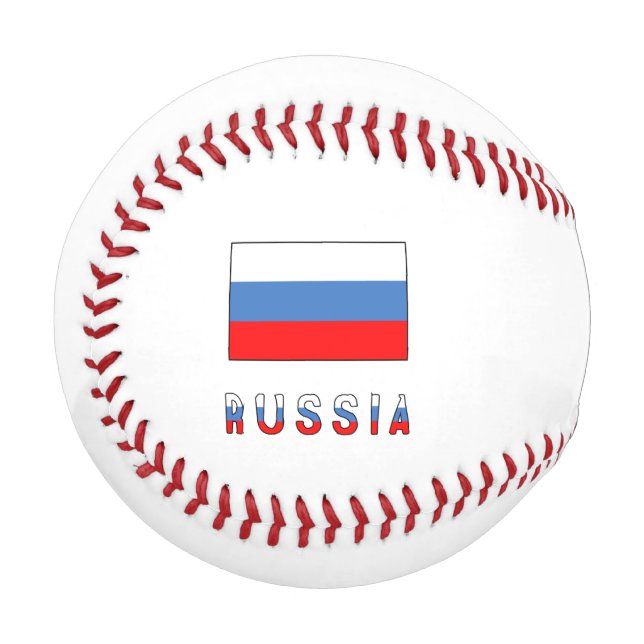 Russia Russian Flag Black Personalisation  Baseball (Front Left)