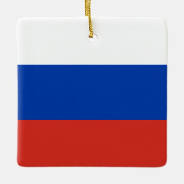 Russia (Russian) Flag  Ceramic Ornament (Front)