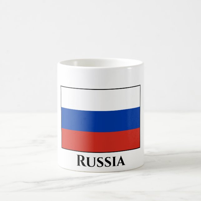 Russia (Russian) Flag Coffee Mug (Center)