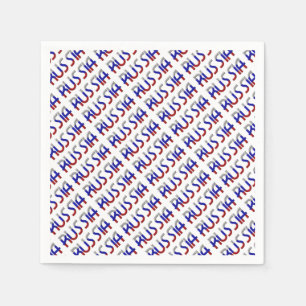 Russia Russian Flag Colours Typography Elegant Napkin