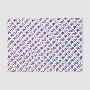 Russia Russian Flag Colours Typography Elegant Tissue Paper