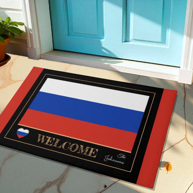 Russia & Russian Flag house mats, sports Welcome Doormat (Creator Uploaded)