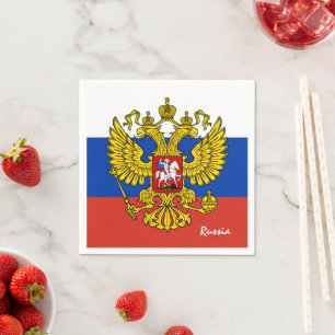 Russia & Russian flag party fashion /sport fans Na Napkin