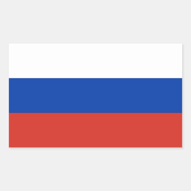 Russia/Russian Flag Rectangular Sticker (Front)
