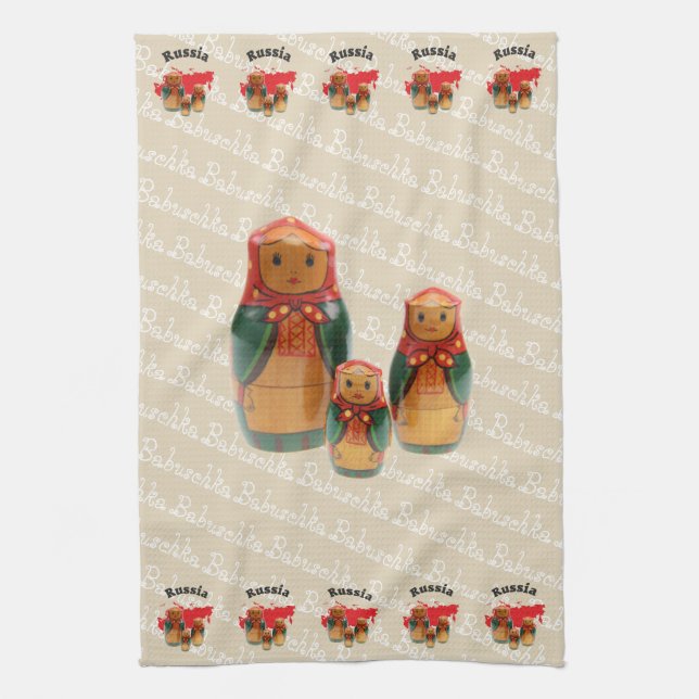 Russia - Russian Grandma Dish Towels (Vertical)