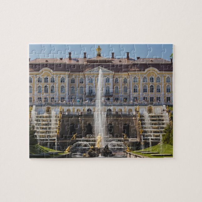 Russia, Saint Petersburg, Peterhof, Grand Palace Jigsaw Puzzle (Horizontal)