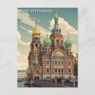 Russia Saint Petersburg Travel Postcard