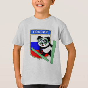 Russia Ski-jumping Panda T-Shirt