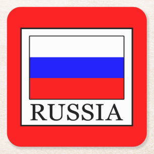 Russia Square Paper Coaster