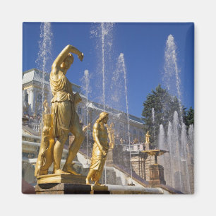 Russia, St. Petersburg, Golden statues in the Magnet