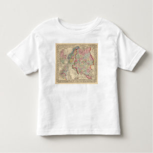 Russia, Sweden, Norway Map by Mitchell Toddler T-Shirt