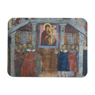 Russia, Yaroslavl, fresco in Cathedral of St. Magnet