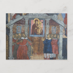 Russia, Yaroslavl, fresco in Cathedral of St. Postcard