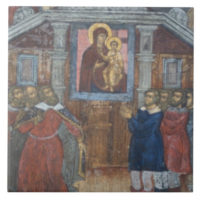 Russia, Yaroslavl, fresco in Cathedral of St. Tile (Front)