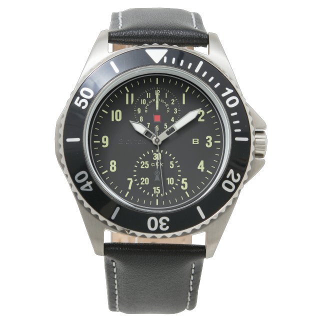 Russian aircraft clock watch (Front)