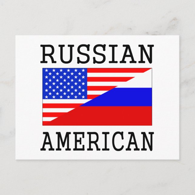 Russian American Flag Postcard (Front)