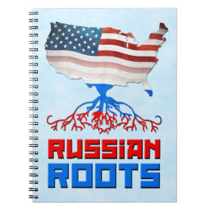 Russian American Roots Notepad Spiral Notebook