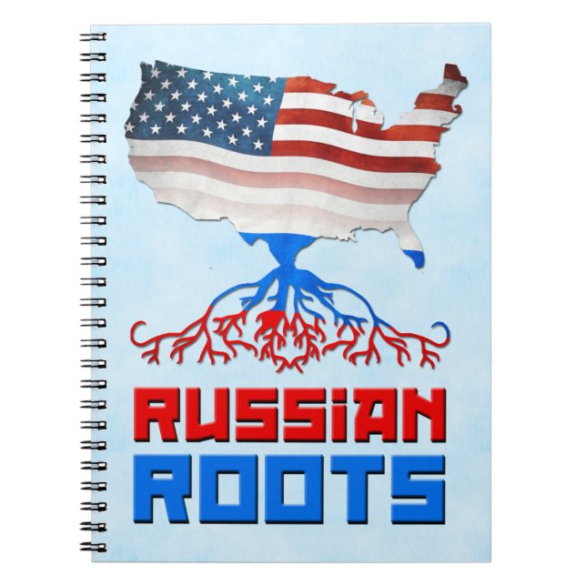 Russian American Roots Notepad Spiral Notebook (Front)