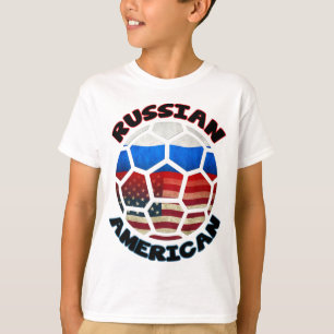Russian American Soccer Ball T-Shirt