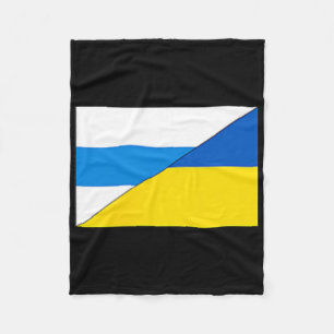 Russian Anti-war Flag Ukraine Flag Net Voyne No To Fleece Blanket
