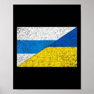Russian Anti-war Flag Ukraine Flag Net Voyne No To Poster