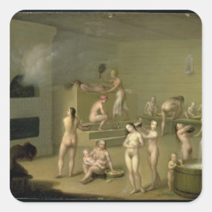 Russian Bath, 1825 Square Sticker