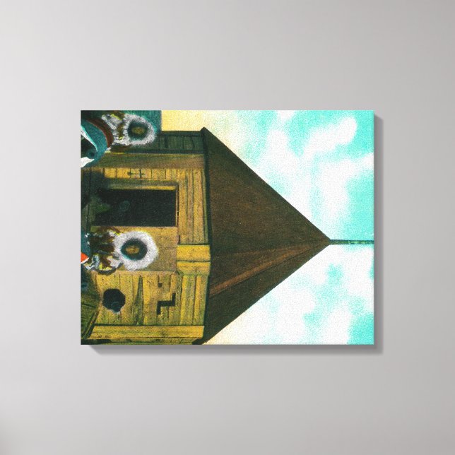 Russian Block House in St. Michael, Alaska Canvas Print (Front)