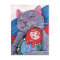 Russian Blue and Babushka Doll | Patriotic Cat Art