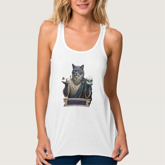 Russian Blue Archimedes Cat Singlet (Front)