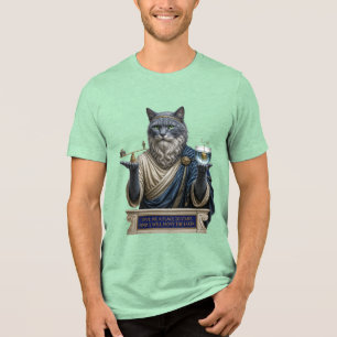 Russian Blue Archimedes Cat Tri-Blend Shirt
