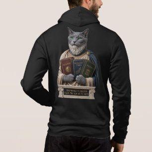 Russian Blue Aristotle Cat Hoodie