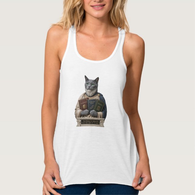 Russian Blue Aristotle Cat Singlet (Front)