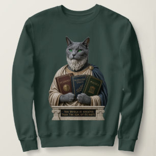 Russian Blue Aristotle Cat Sweatshirt