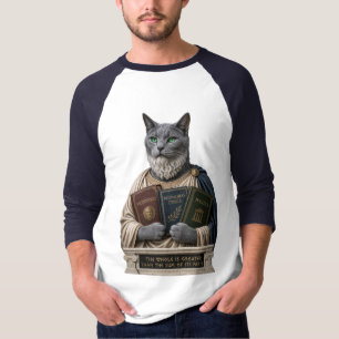 Russian Blue Aristotle Cat T-Shirt