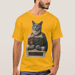 Russian Blue Aristotle Cat T-Shirt