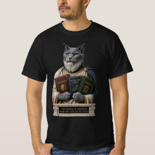 Russian Blue Aristotle Cat T-Shirt