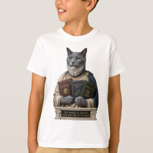 Russian Blue Aristotle Cat T-Shirt