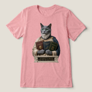 Russian Blue Aristotle Cat Tri-Blend Shirt