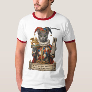 Russian Blue Arlequin Cat T-Shirt