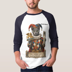 Russian Blue Arlequin Cat T-Shirt