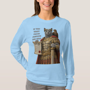 Russian Blue Caesar Cat T-Shirt