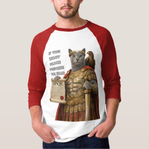 Russian Blue Caesar Cat T-Shirt
