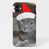 Russian Blue Cat Christmas