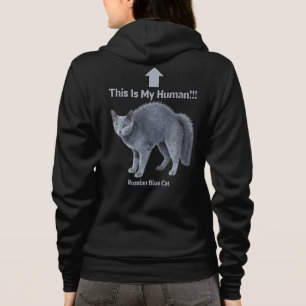 Russian Blue Cat - I Can See Your Soul Hoodie