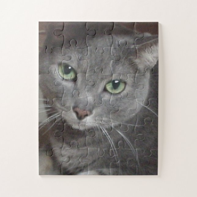 Russian Blue Cat Jigsaw Puzzle (Vertical)