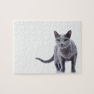 Russian Blue Cat Jigsaw Puzzle