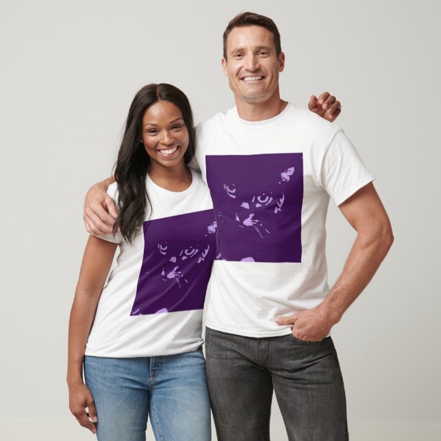 Russian Blue Cat Pop Art T-Shirt (Unisex)